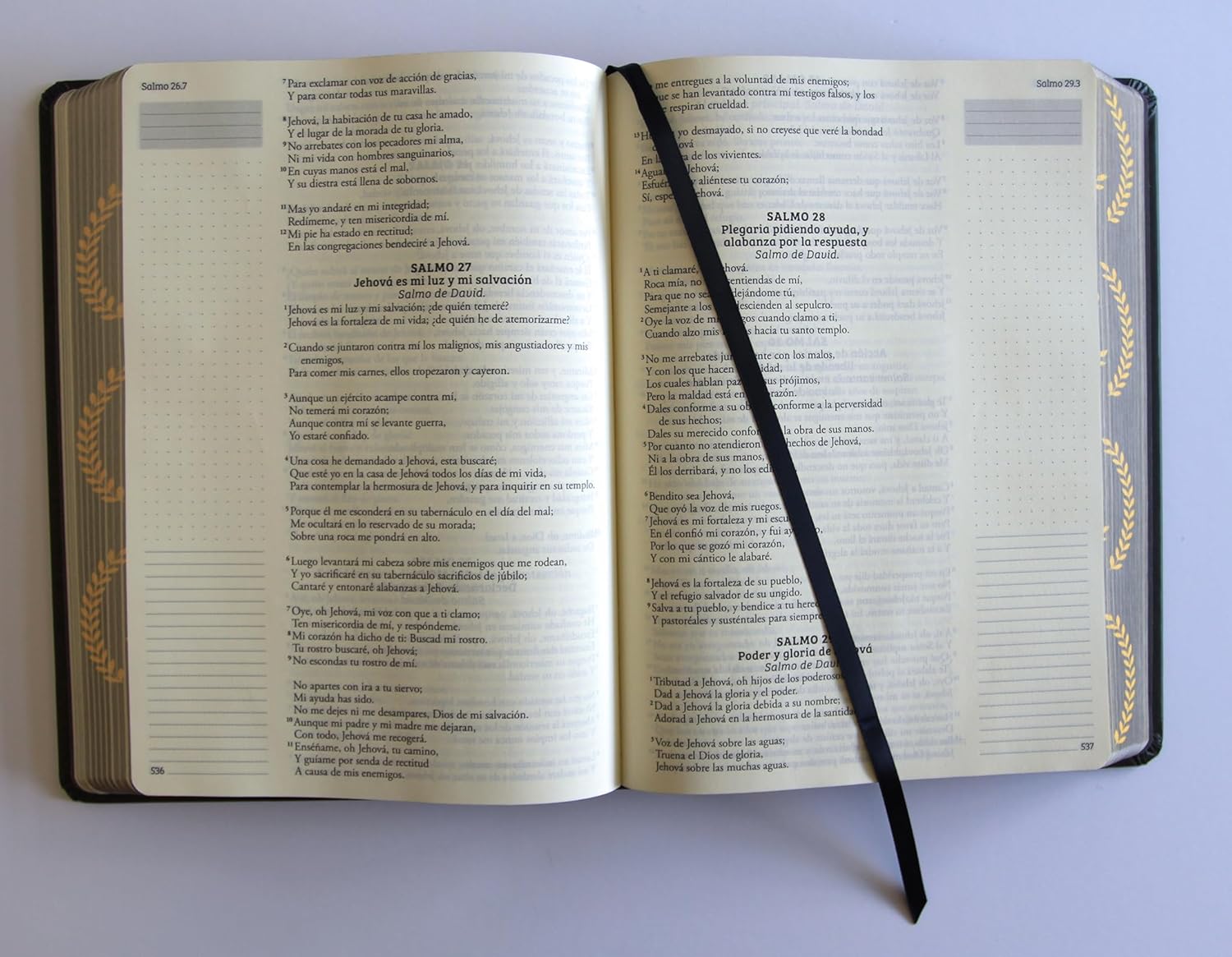 Biblia RVR1960 Apuntes negro oro cto pintado tapa dura manual 11p