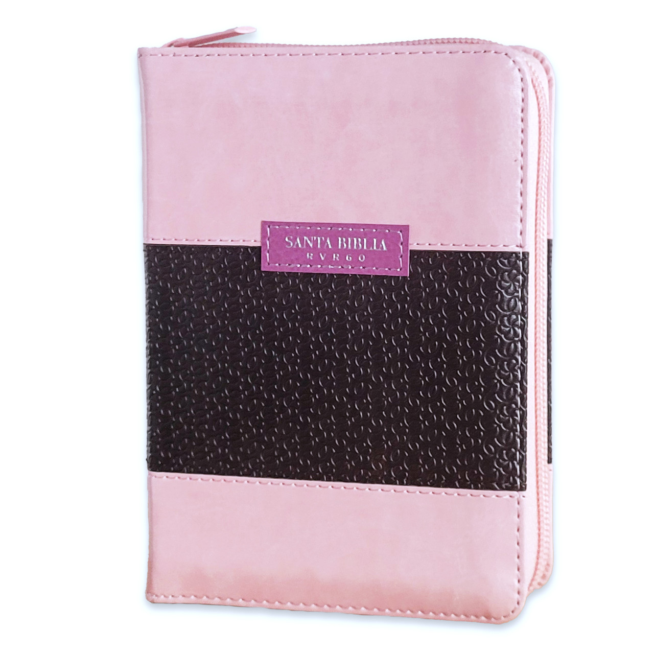Biblia RVR1960 Classic rosa café im piel cierre índice bolsillo 8.5p