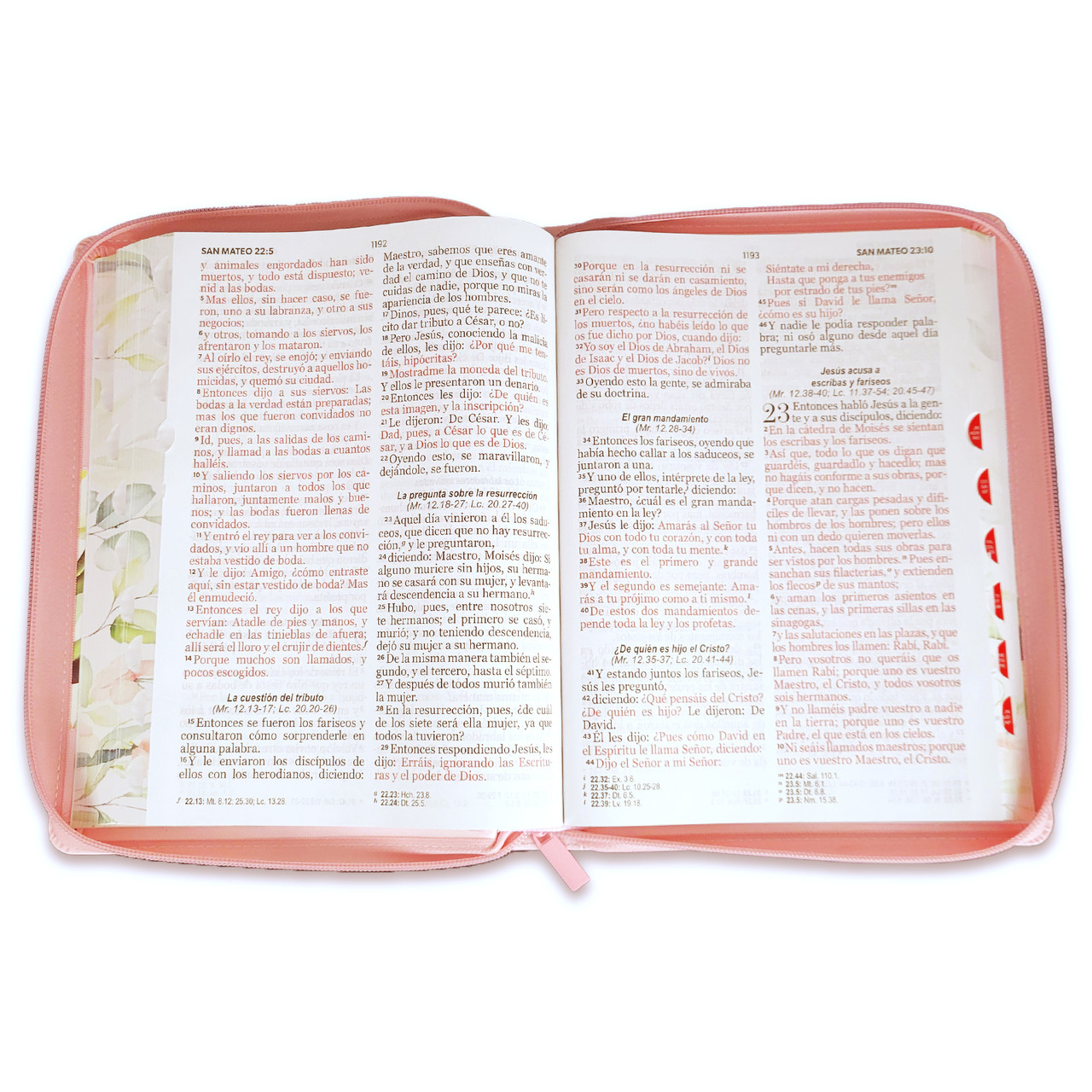 Biblia RVR1960 Maravilla boho rosa im piel cierre índice GI 15P 085PRJ