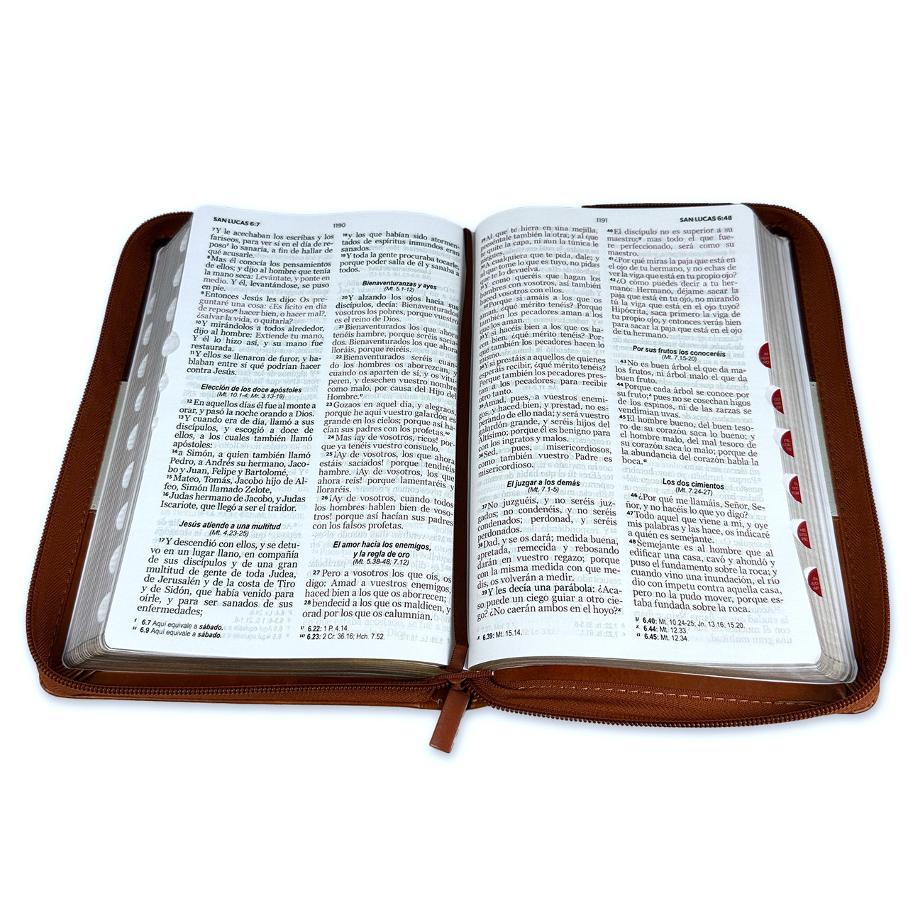 Biblia RVR1960 Tricolor marron beig café im piel cierre índice manual 12.5pt Vsp