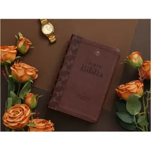 Biblia RVR1960 Corinto cafe im piel TG 14pt