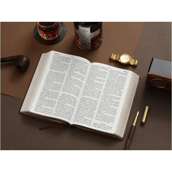 Biblia RVR1960 Corinto cafe im piel TG 14pt - Image 3