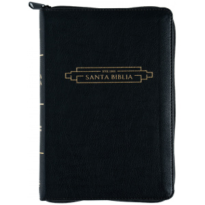 Biblia RVR1960 letra grande negro ed 2025 im piel índice cierre manual 12pt