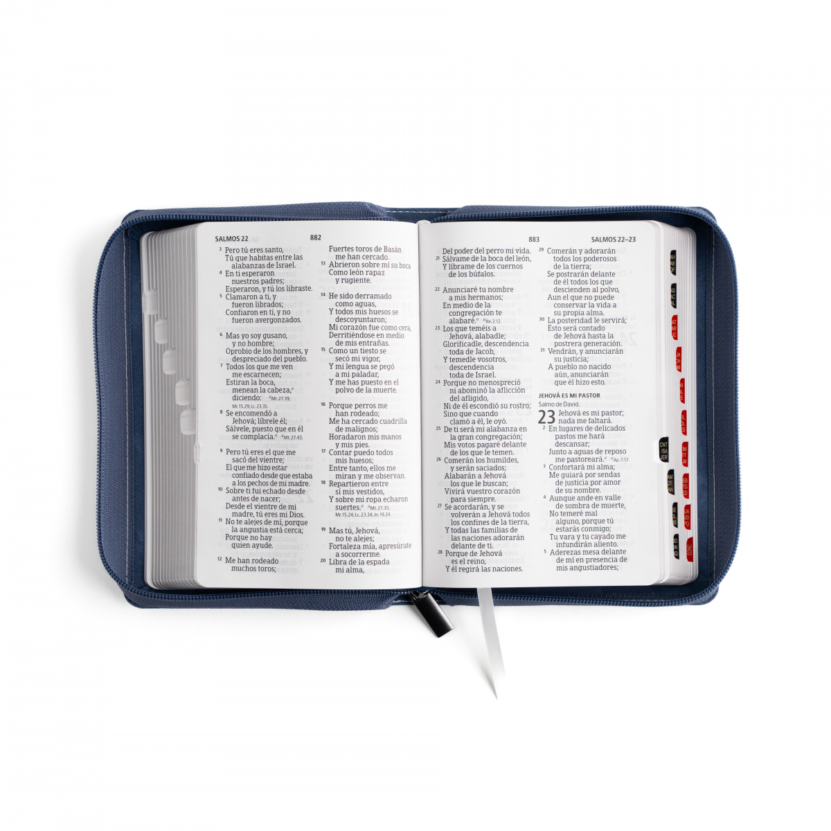 Biblia RVR1960 letra grande mezclilla ed 2025 im piel índice cierre chica 11pt - Image 3