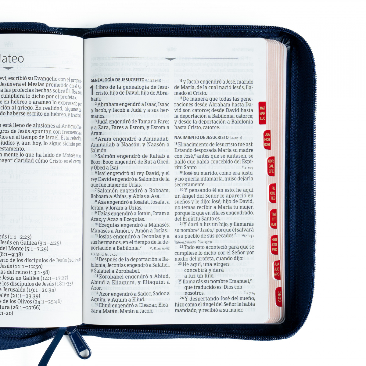 Biblia RVR1960 letra grande azul marino ed 2025 im piel índice cierre manual 12pt - Image 4