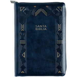 Biblia RVR1960 letra gigante azul marino ed 2025 im piel índice cierre manual 14pt