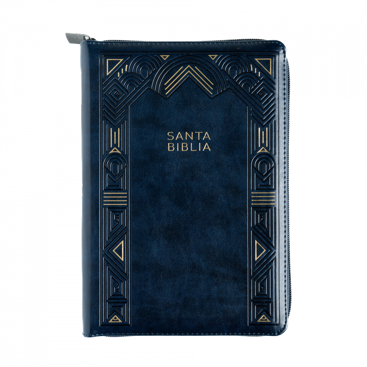 Biblia RVR1960 letra gigante azul marino ed 2025 im piel índice cierre manual 14pt