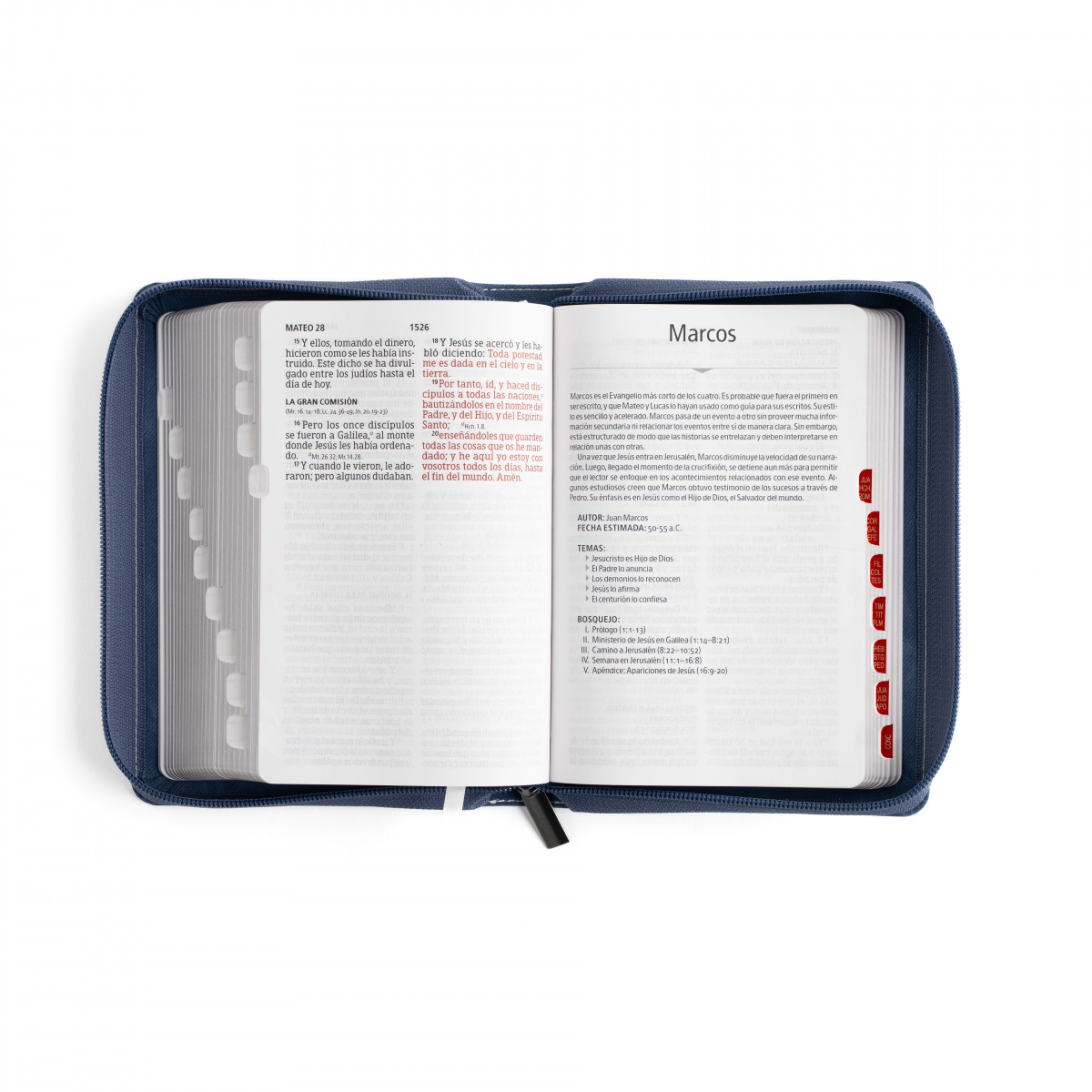 Biblia RVR1960 letra grande mezclilla ed 2025 im piel índice cierre chica 11pt - Image 2