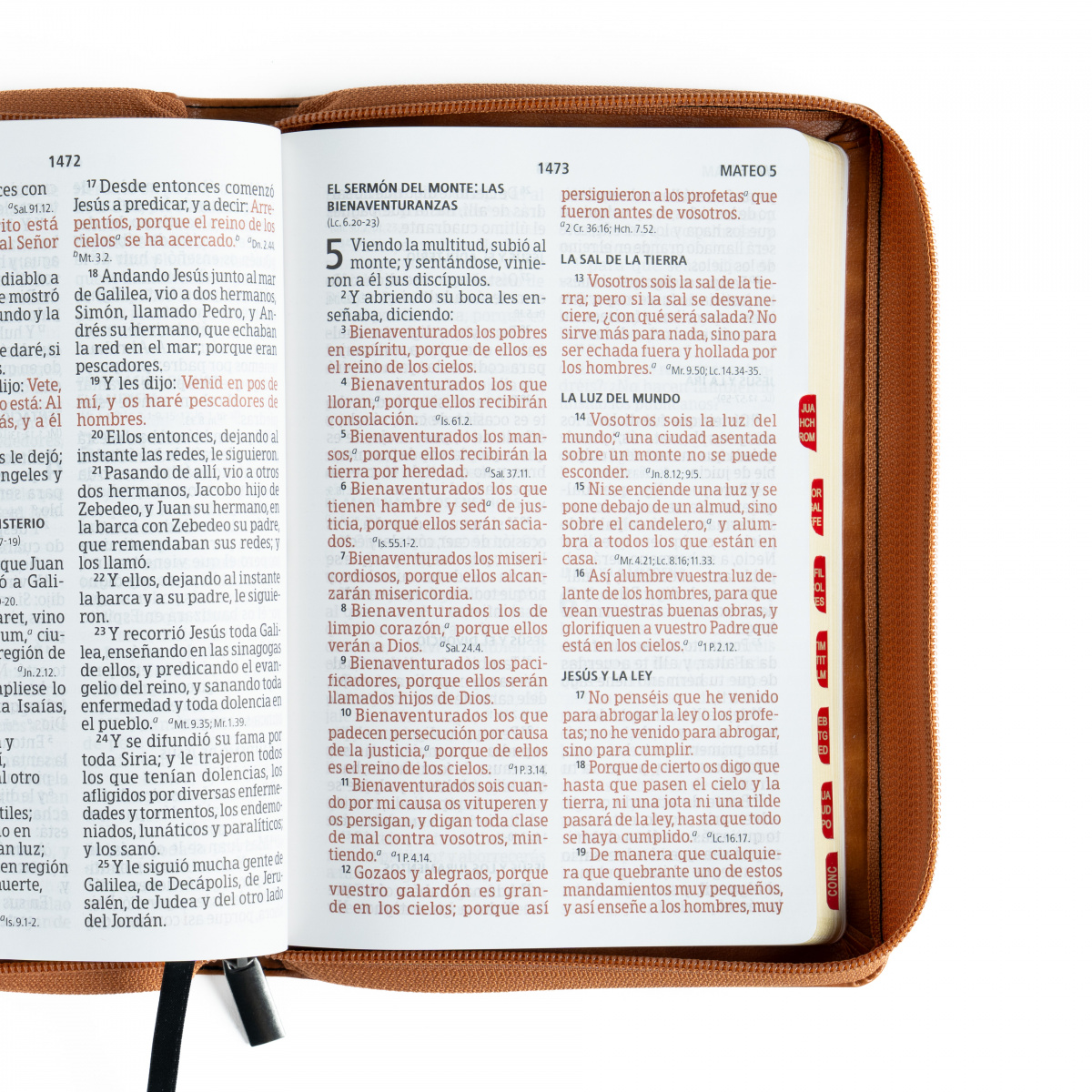 Biblia RVR1960 letra gigante marron negro ed 2025 im piel índice cierre manual 14pt - Image 5
