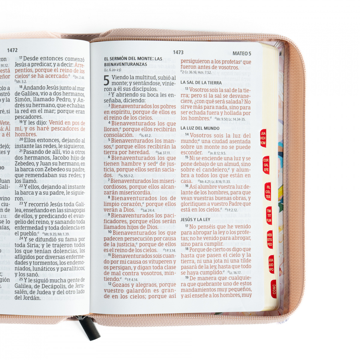 Biblia RVR1960 letra gigante rosa cuarzo ed 2025 im piel índice cierre manual 14pt - Image 2