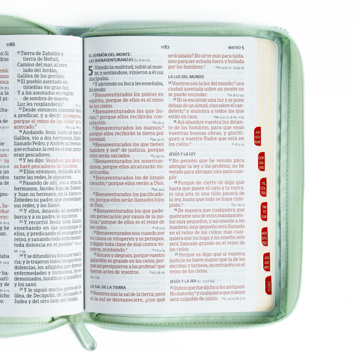 Biblia RVR1960 letra grande menta ed 2025 im piel índice cierre manual 12pt - Image 2