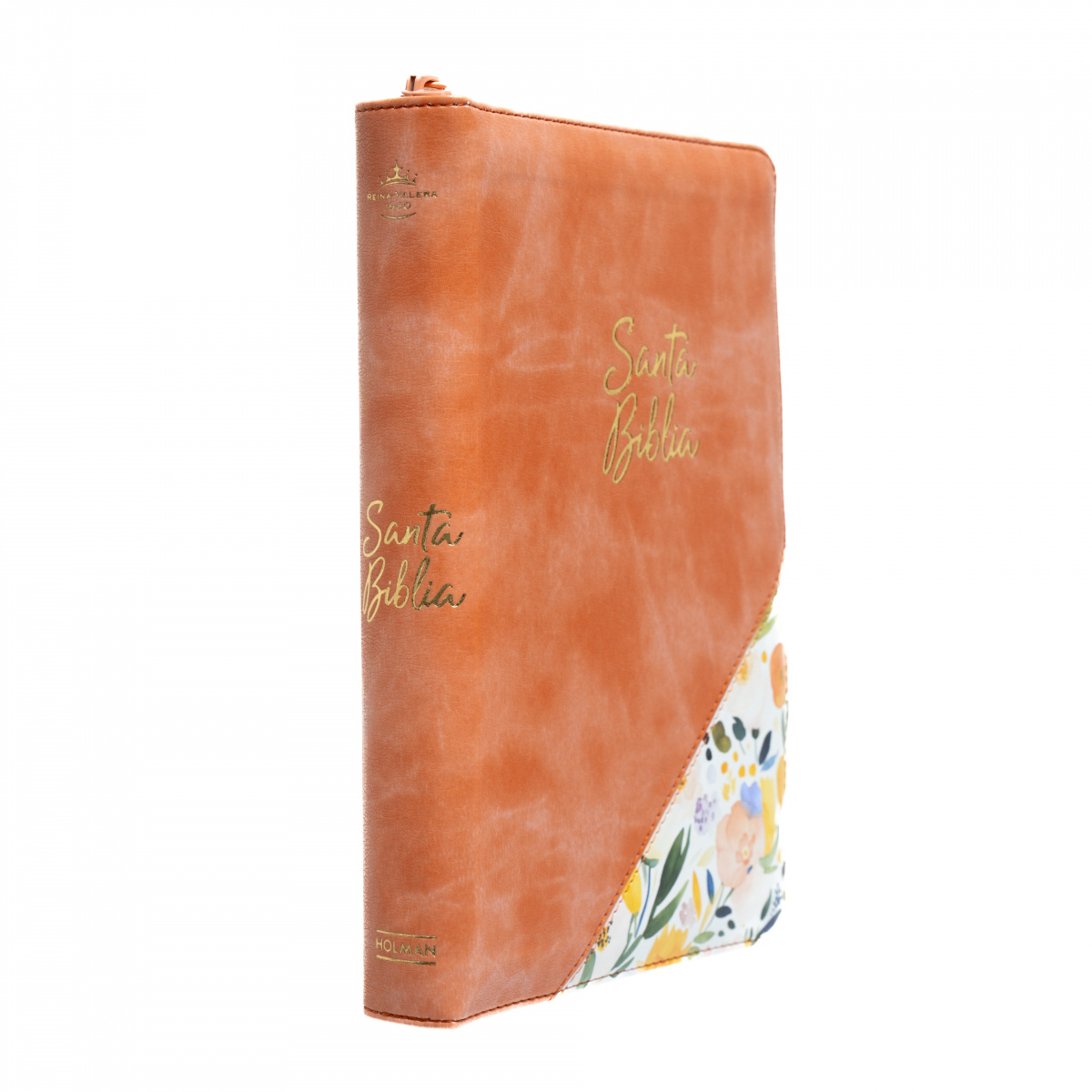 Biblia RVR1960 letra grande caramelo floral ed 2025 im piel índice cierre manual 12pt - Image 2