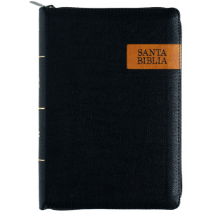 Biblia RVR1960 letra gigante negro caramelo ed 2025 im piel índice cierre manual 14pt