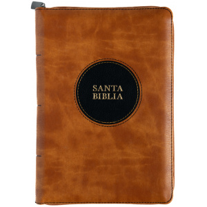 Biblia RVR1960 letra gigante marron negro ed 2025 im piel índice cierre manual 14pt
