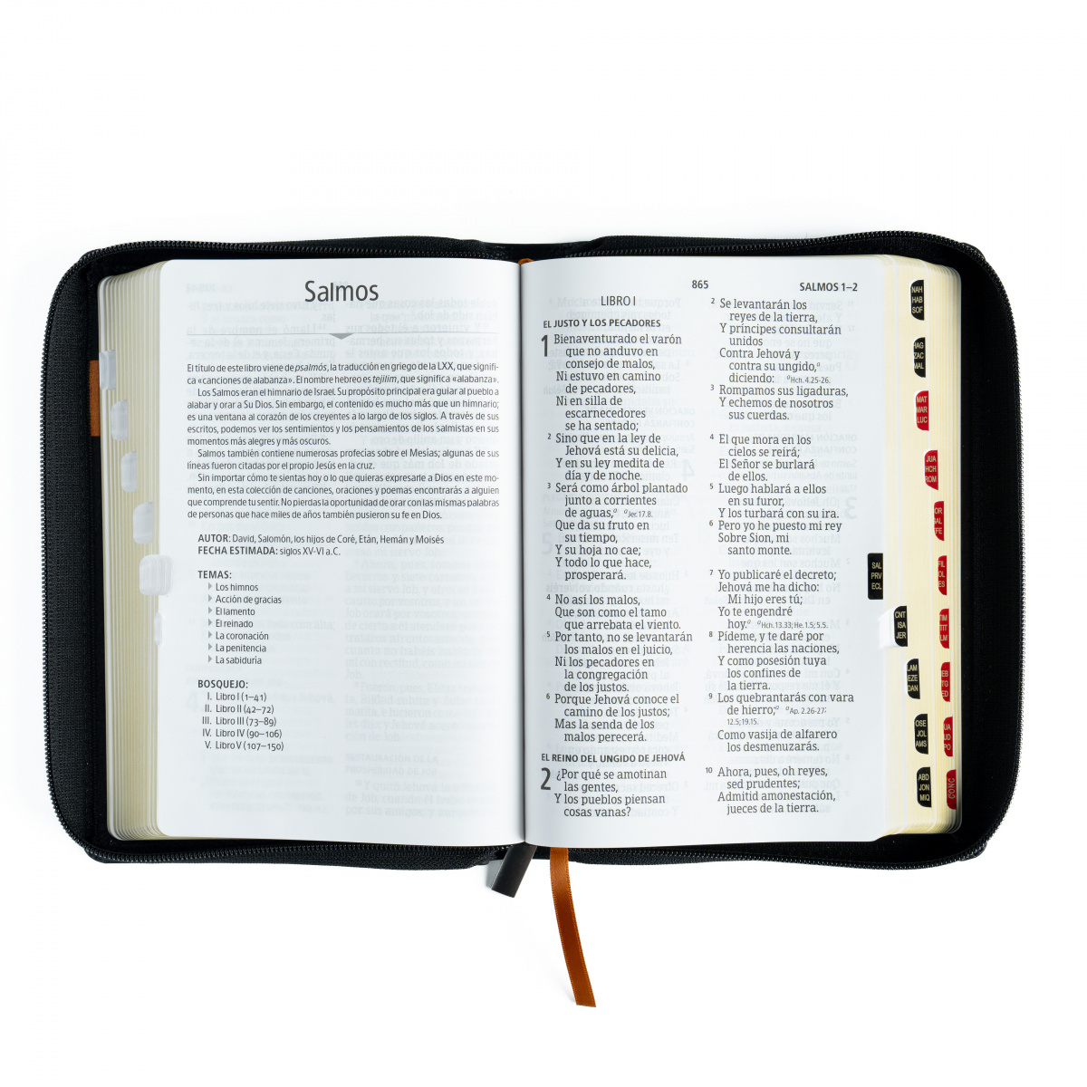 Biblia RVR1960 letra gigante negro caramelo ed 2025 im piel índice cierre manual 14pt - Image 3