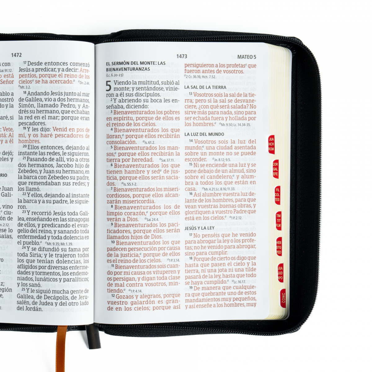 Biblia RVR1960 letra gigante negro caramelo ed 2025 im piel índice cierre manual 14pt - Image 4