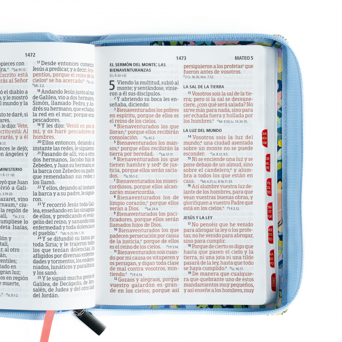 Biblia RVR1960 letra gigante celeste ed 2025 im piel índice cierre manual 14pt - Image 3