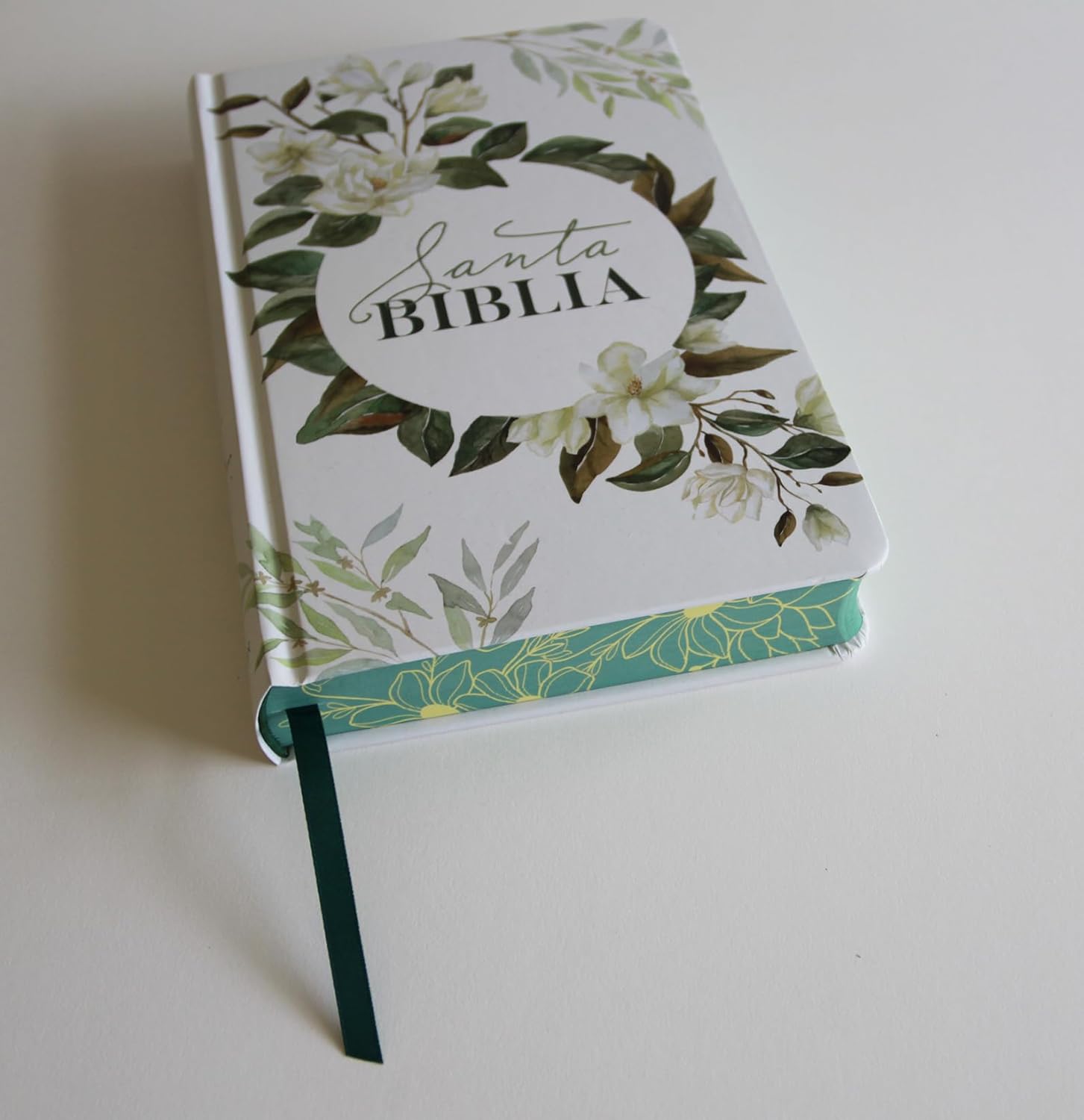 Biblia RVR1960 letra grande flores bcas y cto pintado tapa dura manual 10.5pt - Image 5