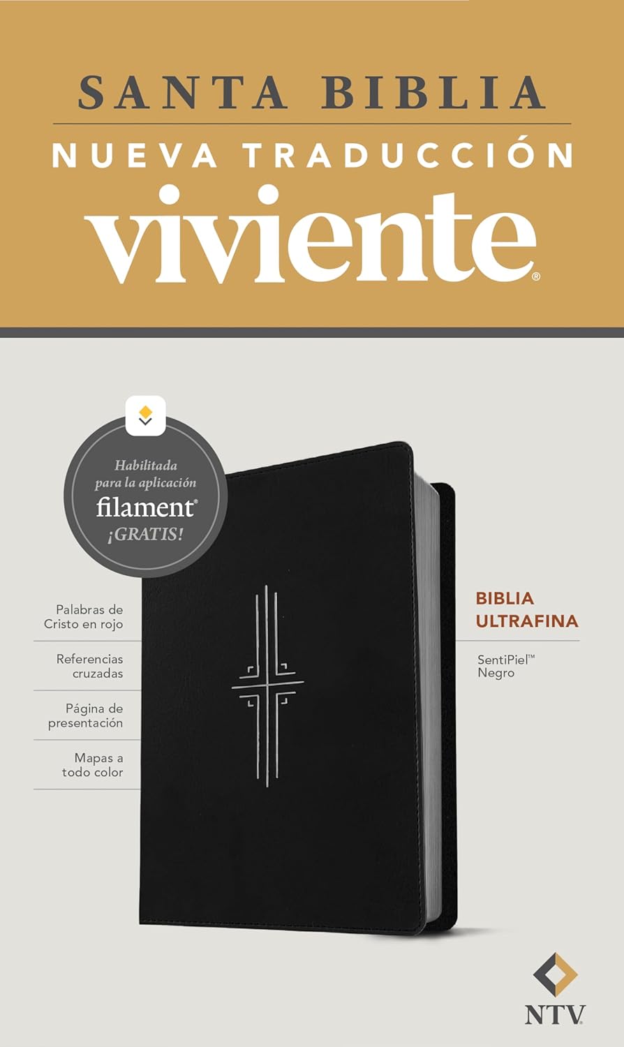 Biblia NTV Ultrafina con filament negro sim piel 8.75pt - Image 4