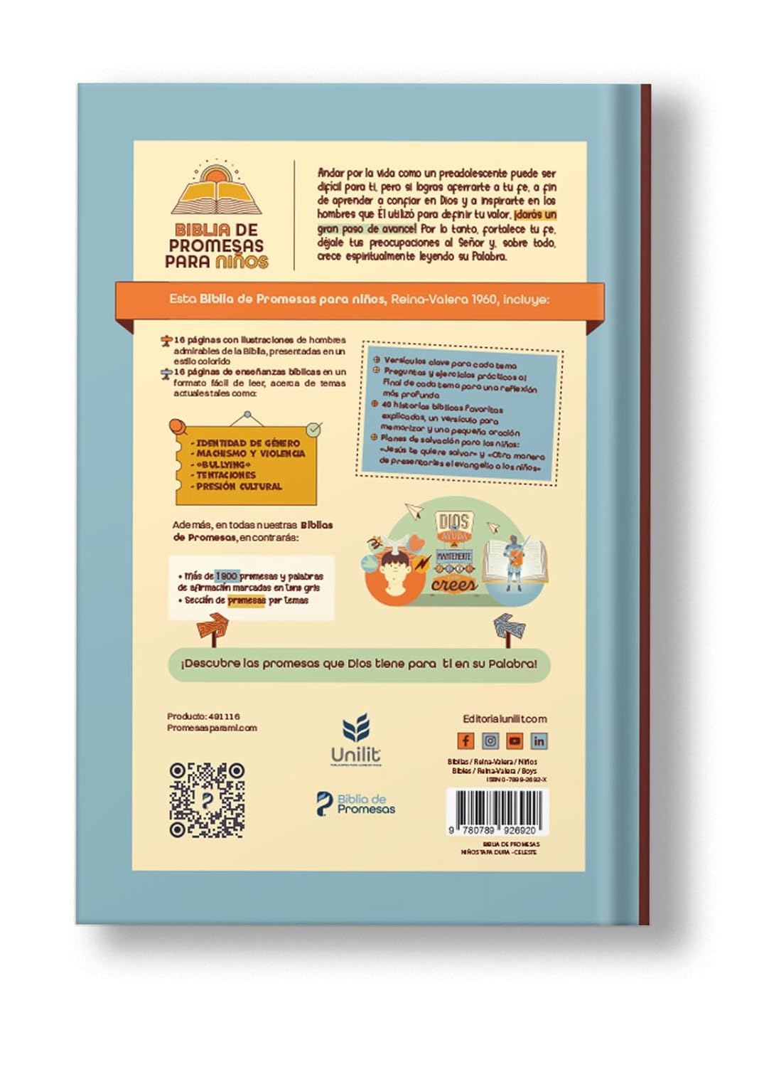 Biblia RVR1960 de promesas para niños tapa dura 12.5 pts - Image 2