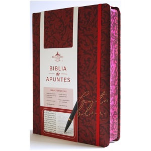 Biblia RVR1960 Apuntes vino cto pintado tapa dura manual 11pt