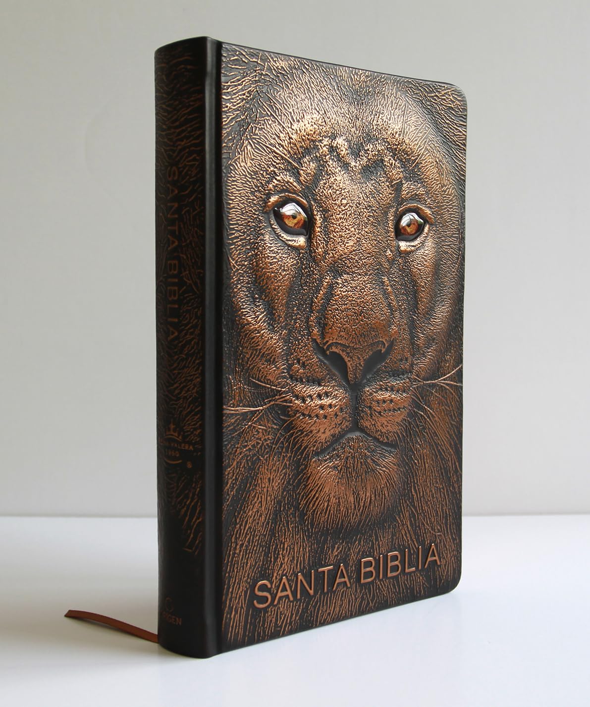 Biblia RVR1960 Leon de Juda ed esp bronce im piel manual 10.5pt - Image 2