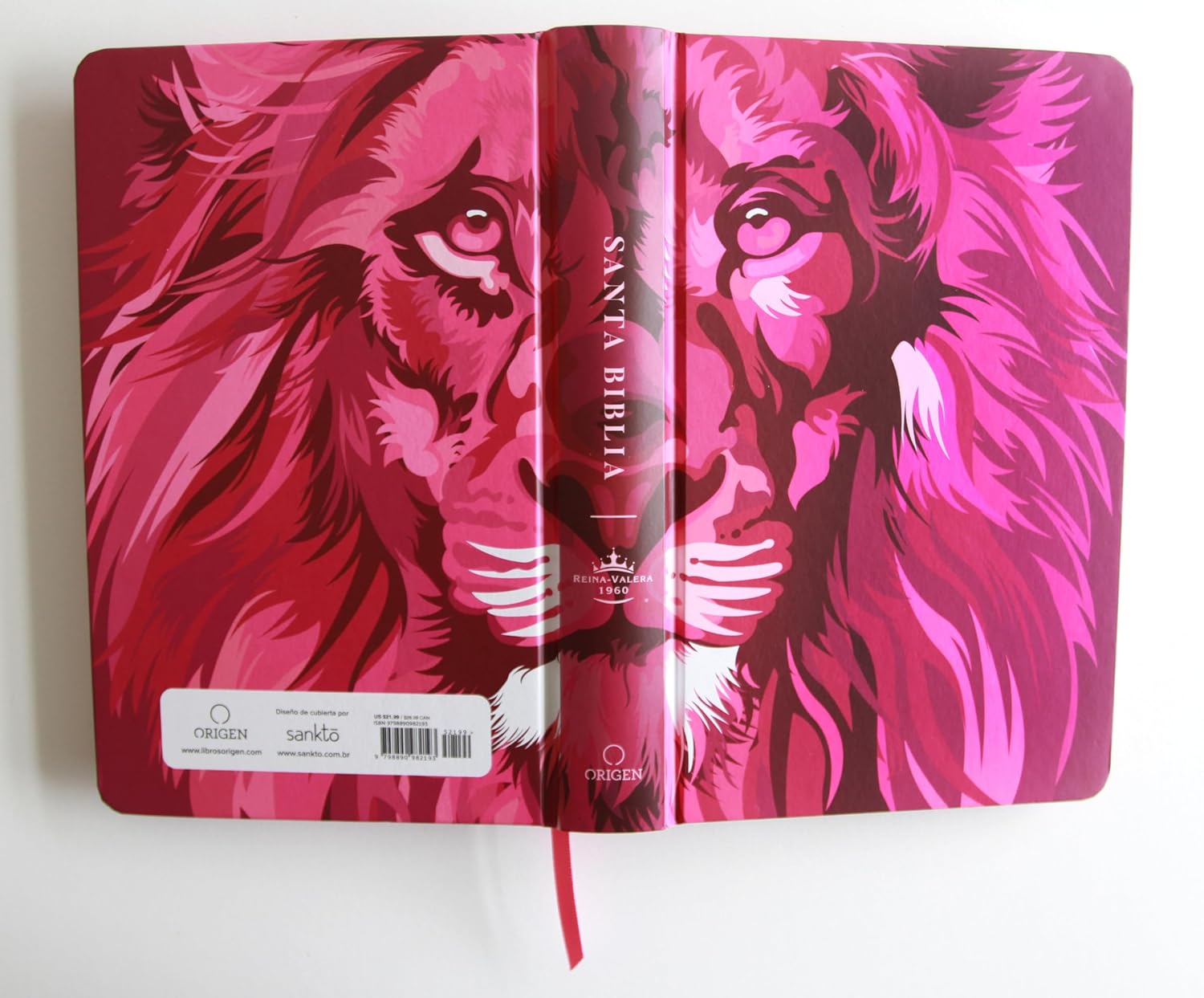 Biblia RVR1960 Leon de Juda rosada cto pintado tapa dura manual 10.5pt - Image 3
