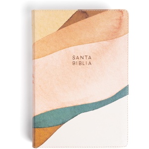 Biblia RVR1960 letra grande ed esp acuarela im piel manual 12pt