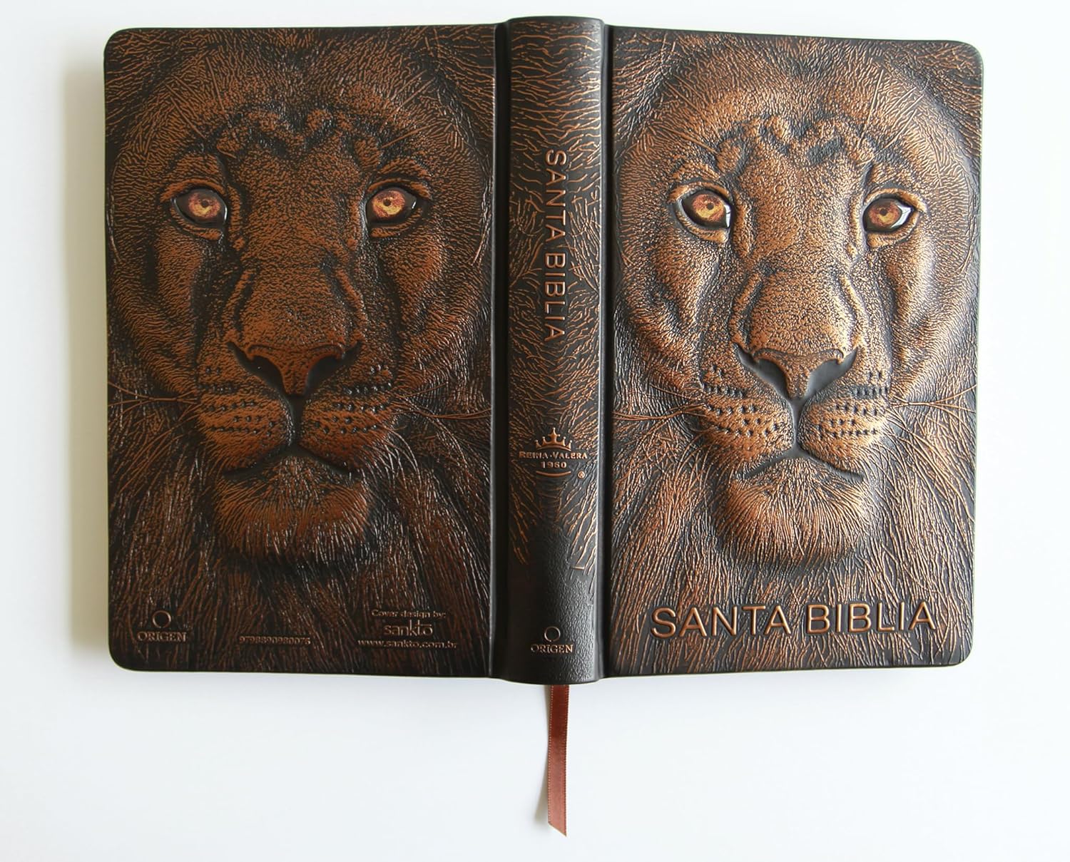 Biblia RVR1960 Leon de Juda ed esp bronce im piel manual 10.5pt - Image 4