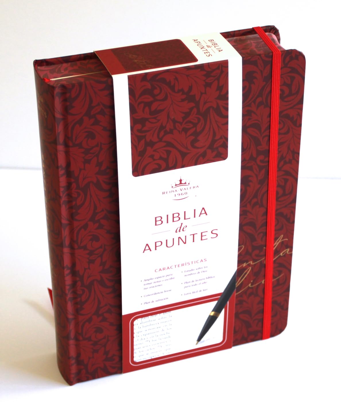 Biblia RVR1960 Apuntes vino cto pintado tapa dura manual 11pt