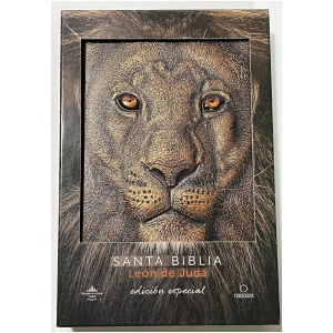 Biblia RVR1960 Leon de Juda ed esp bronce im piel manual 10.5pt