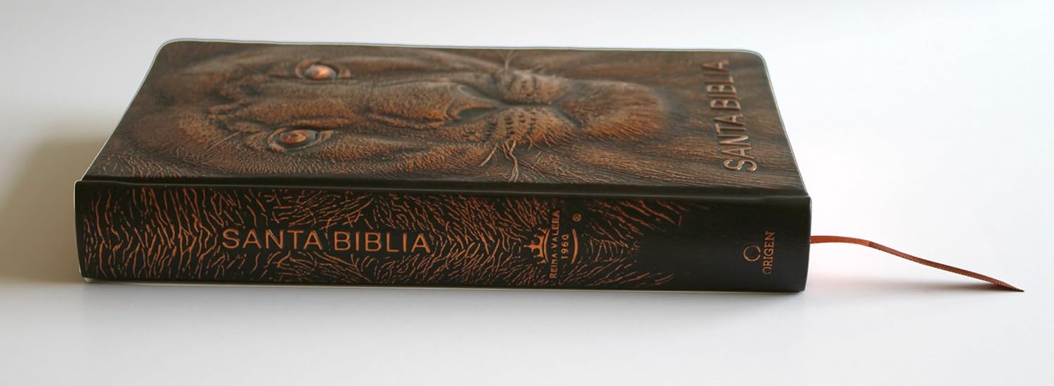 Biblia RVR1960 Leon de Juda ed esp bronce im piel manual 10.5pt