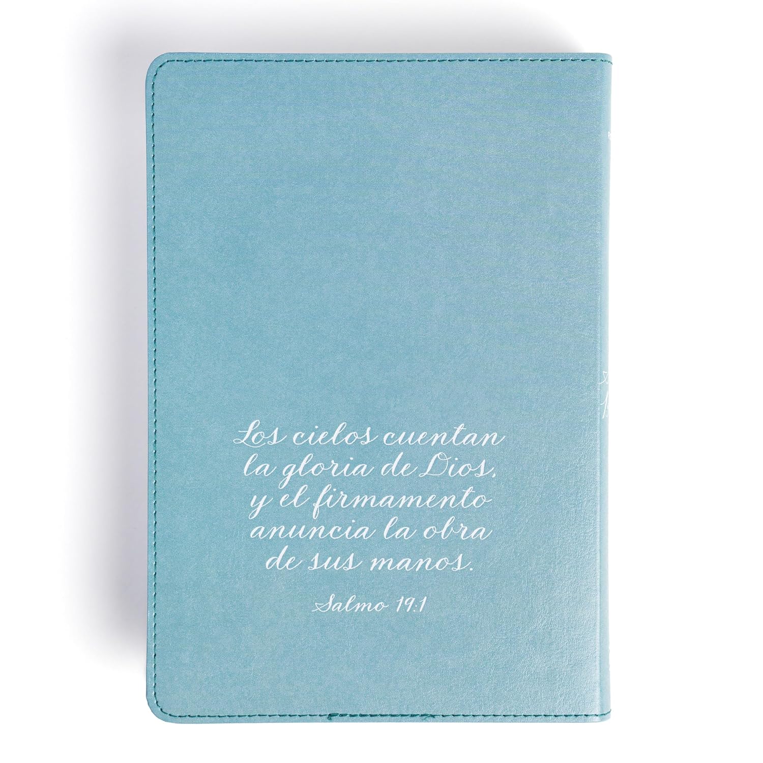Biblia RVR1960 letra grande ed esp aqua im piel manual 12pt