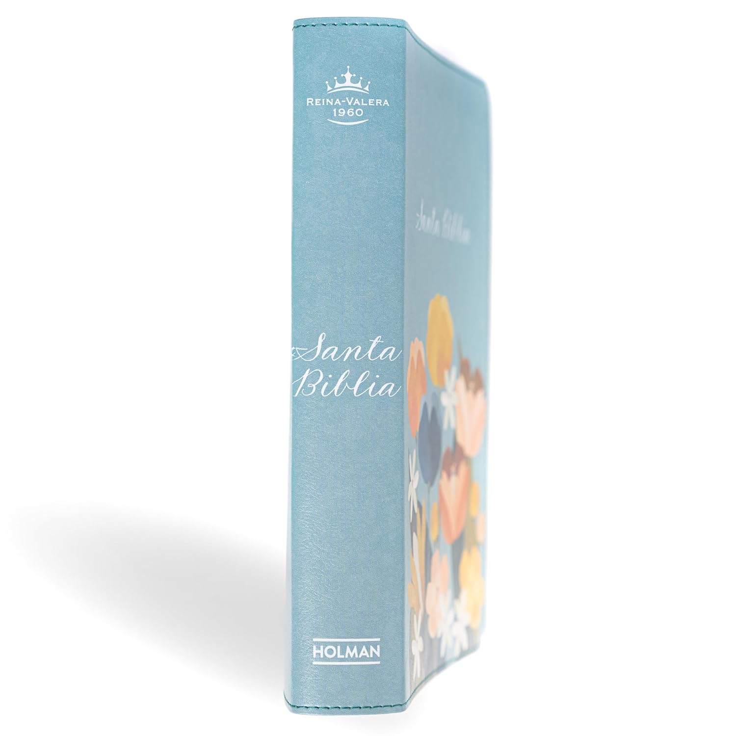 Biblia RVR1960 letra grande ed esp aqua im piel manual 12pt