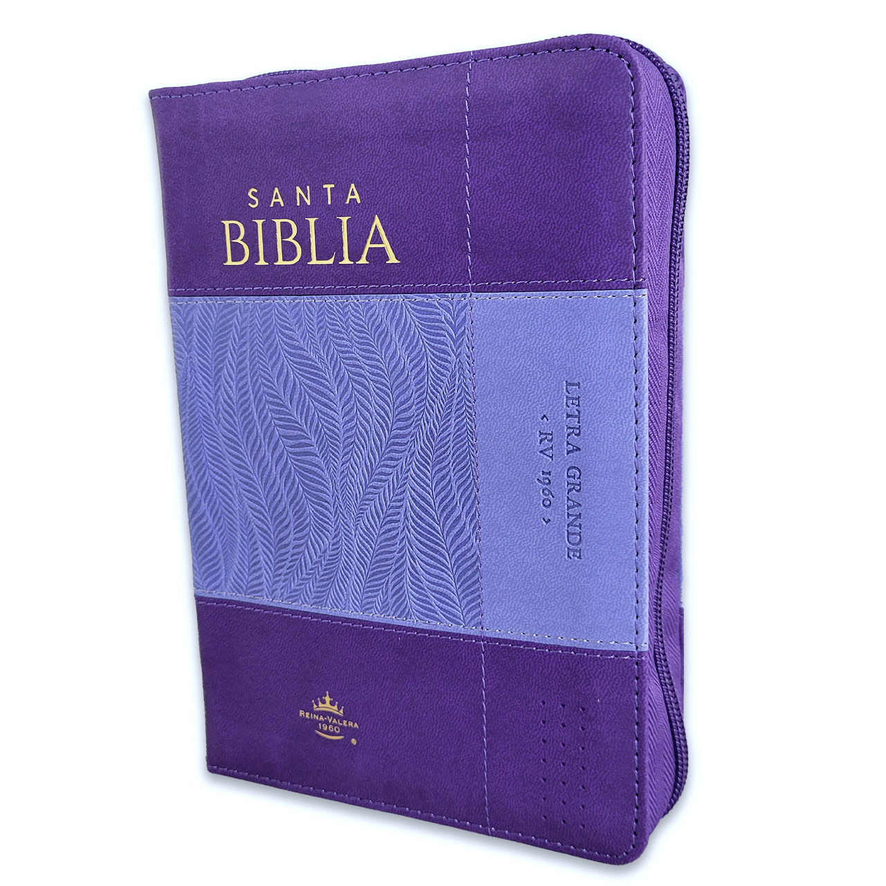 Biblia RVR1960 iconic bicoco lila/lila im piel índice cierre chica 12pt