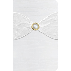 Biblia RVR1960 Recuerdo de boda blanco dorado compacta 8.5pt