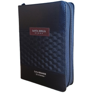 Biblia RVR1960 Clasica negro im piel cierre índice compacta 11pt