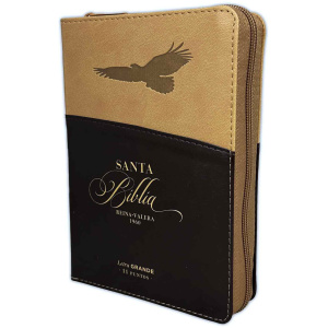 Biblia RVR1960 Expresate aguila cafe im piel cierre índice chica 11pt