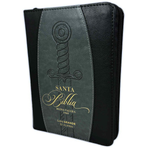 Biblia RVR6190 Expresate espada negro im piel cierre índice CH 11pt LG PJR