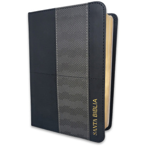 Biblia RVR1960 Geometico negro im piel chica 10pt