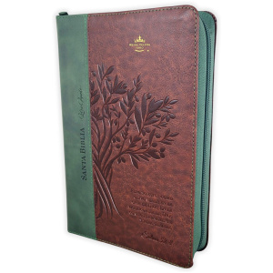 Biblia RVR1960 Olivo im piel cierre manual 14pt
