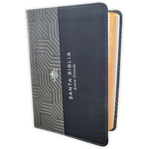 Biblia RVR1960 Bicolor negro/gris im piel concordancia manual 12pt