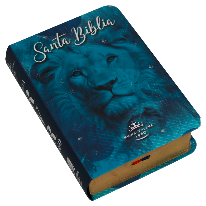 Biblia RVR1960 mini bolsillo semiflexible leon azul 7pt RVR.11ePJR-GPR:16 - Image 4