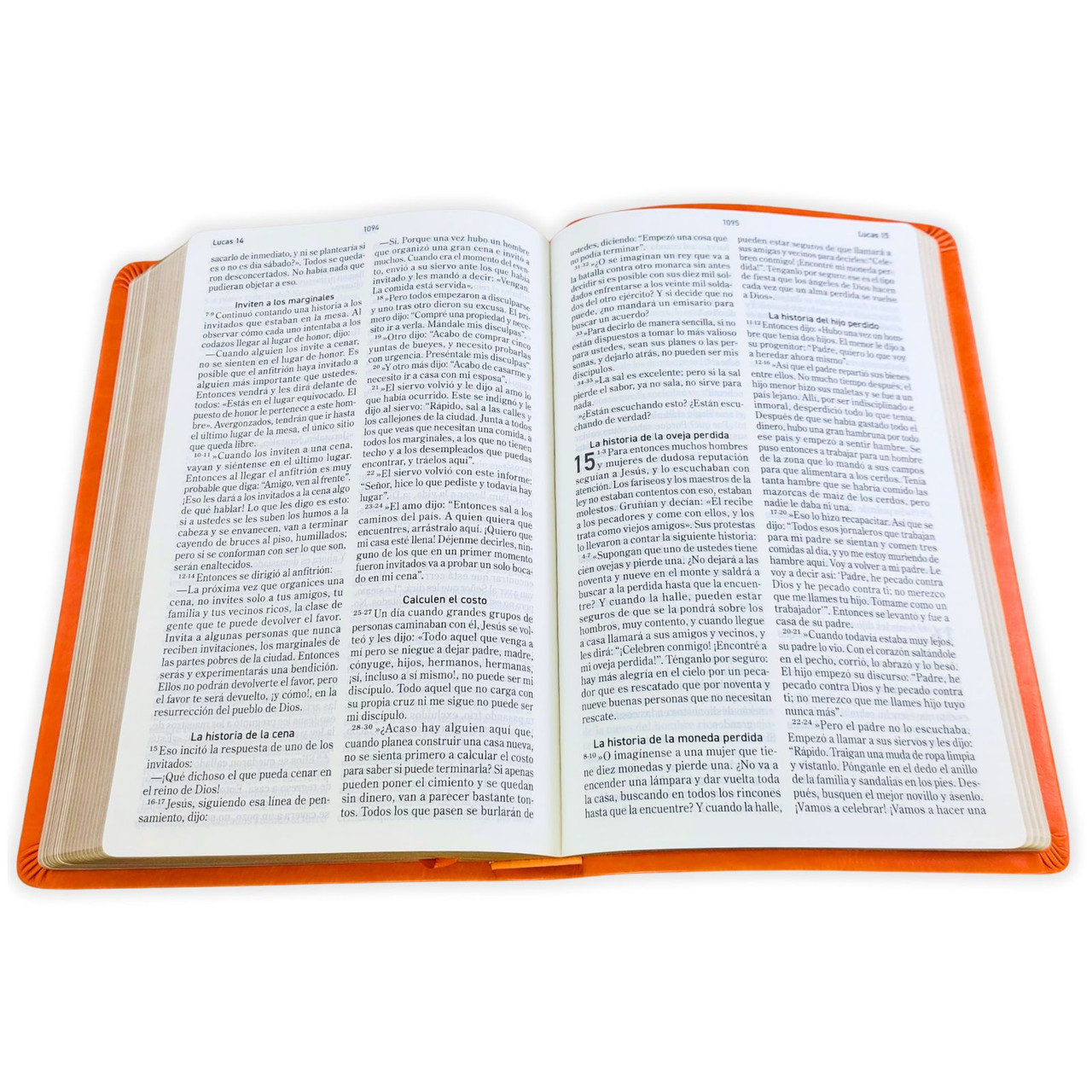 Biblia El Mensaje naranja im piel manual 9pt