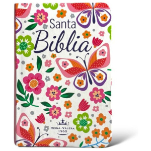 Biblia RVR1960 mini bolsillo semiflexible mariposas 7pt RVR.11ePJR-GPR:10