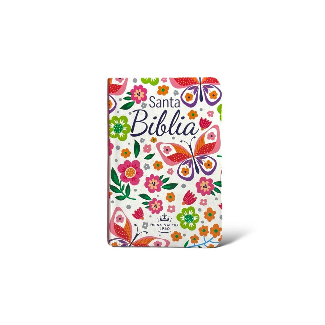 Biblia RVR1960 mini bolsillo semiflexible mariposas 7pt RVR.11ePJR-GPR:10