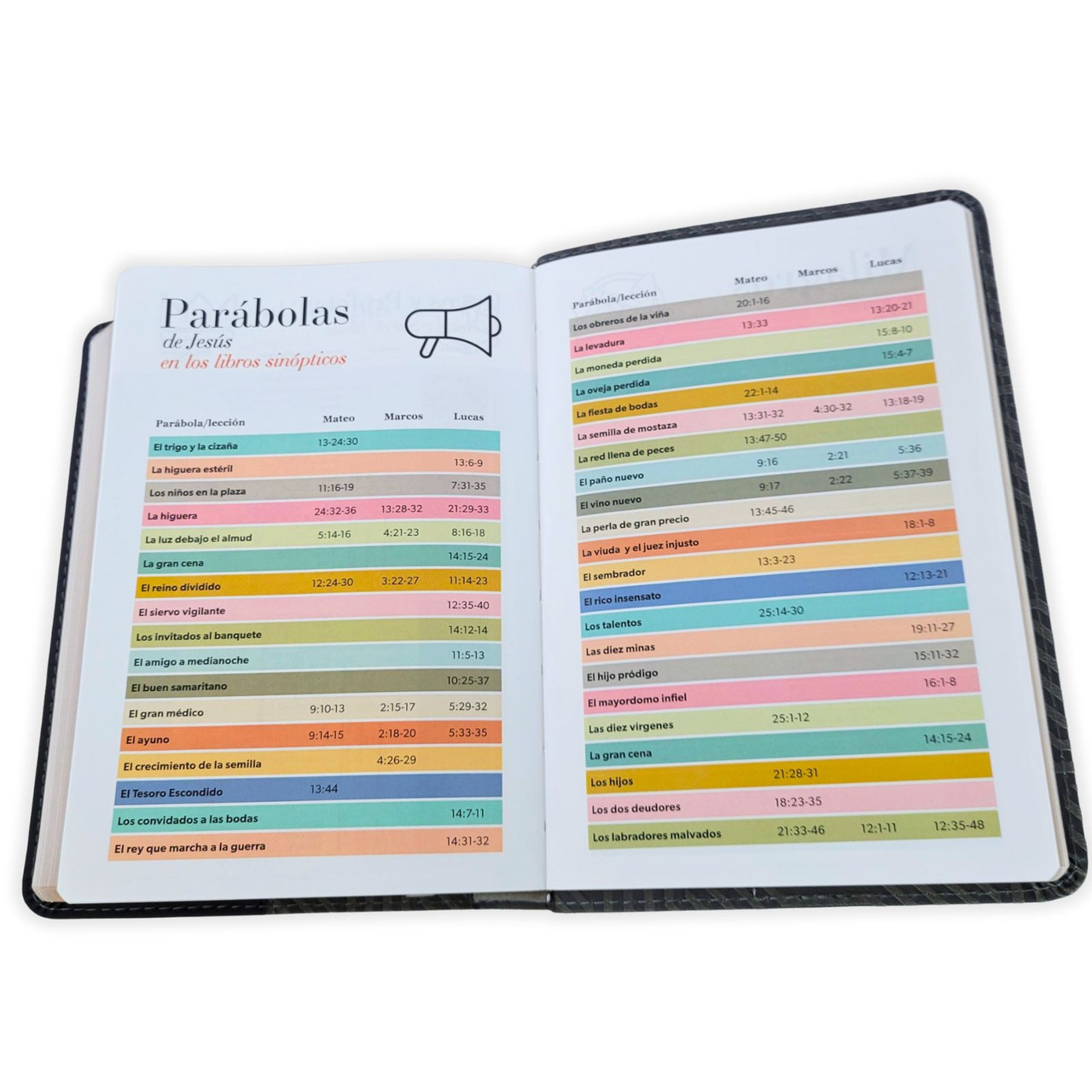 Biblia RVR1960 Bicolor negro/gris im piel concordancia manual 12pt