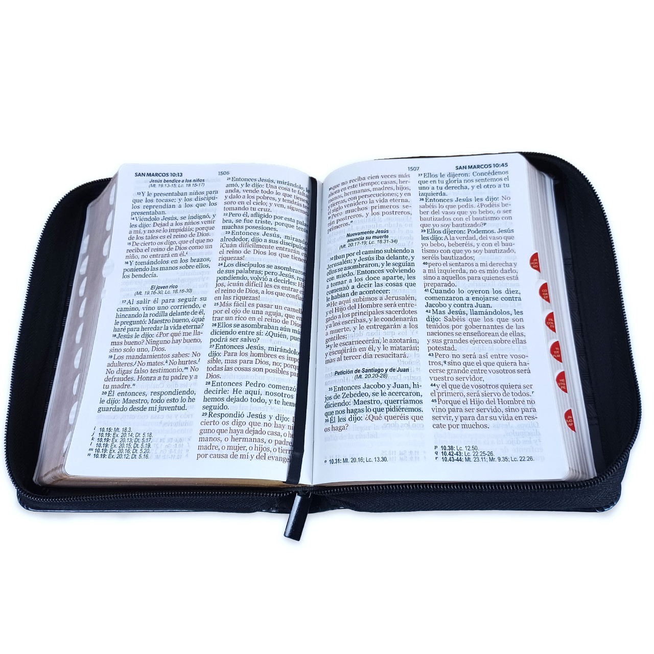 Biblia RVR1960 Clasica negro im piel cierre índice compacta 11pt