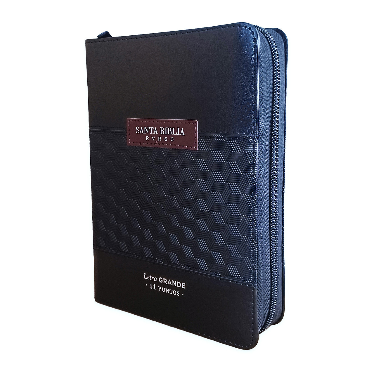 Biblia RVR1960 Clasica negro im piel cierre índice compacta 11pt