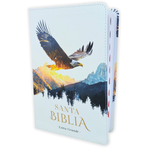 Biblia RVR1960 Coleccion supreme blanco aguila im piel índice CON C 12.5pt